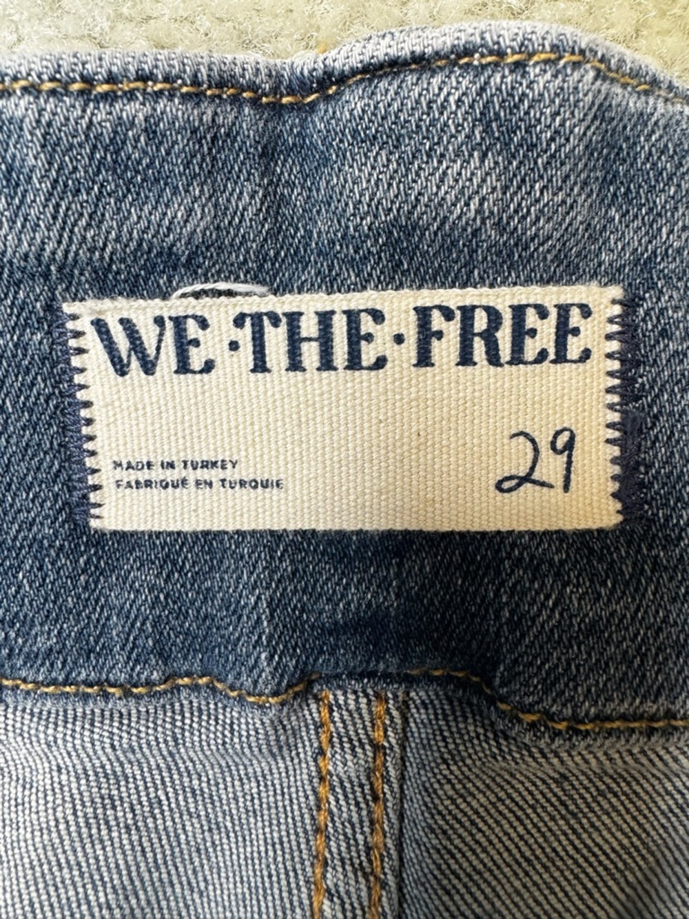 We The Free High-Waist Washed Blue Flare Jayde flare leg Jeans - Picture 3 of 6